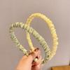 Simple headdress for women's satin pleated headband sweet temperament headband wash face pressure strap
