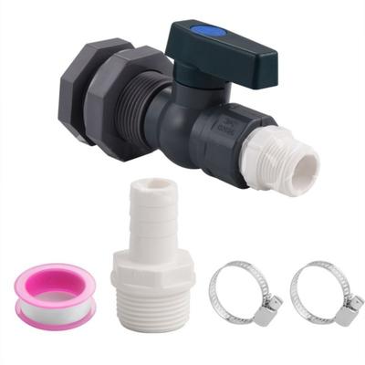 1 Set, PVC Water Barrel Spigot Kit, Connector Drain Adapter with Inner Connection for Garden, Rain Barre, Garden Tool Supplies