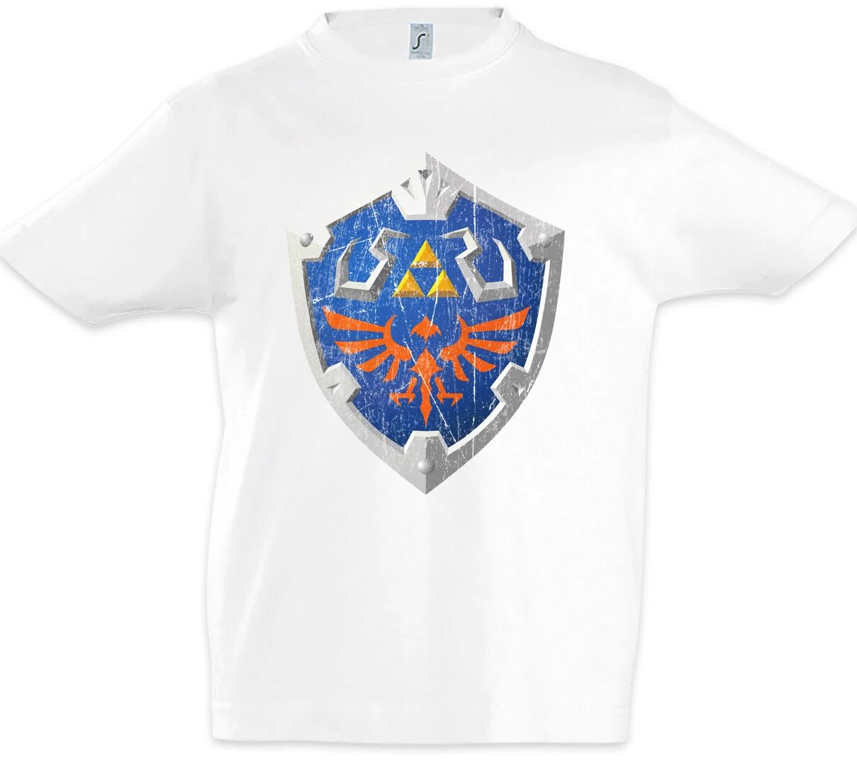 Hylian Shield Kids Boys T-Shirt Game Gamer Triforce Link Games Nerd Hyrule- 130