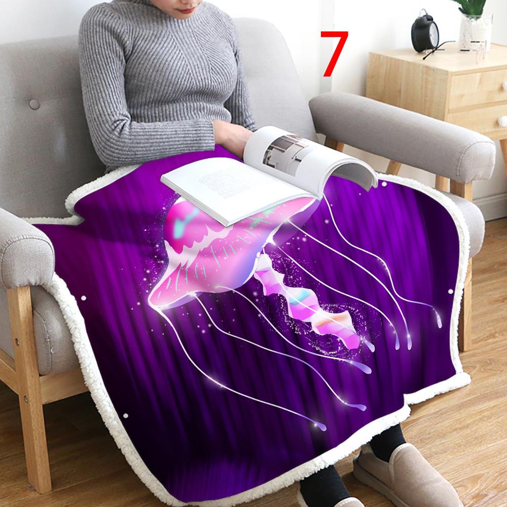 3D Flannel Warm Comfort Light Toss Multi-Size Magic Blanket Home Office Travel Bed Sofa Washable Blanket