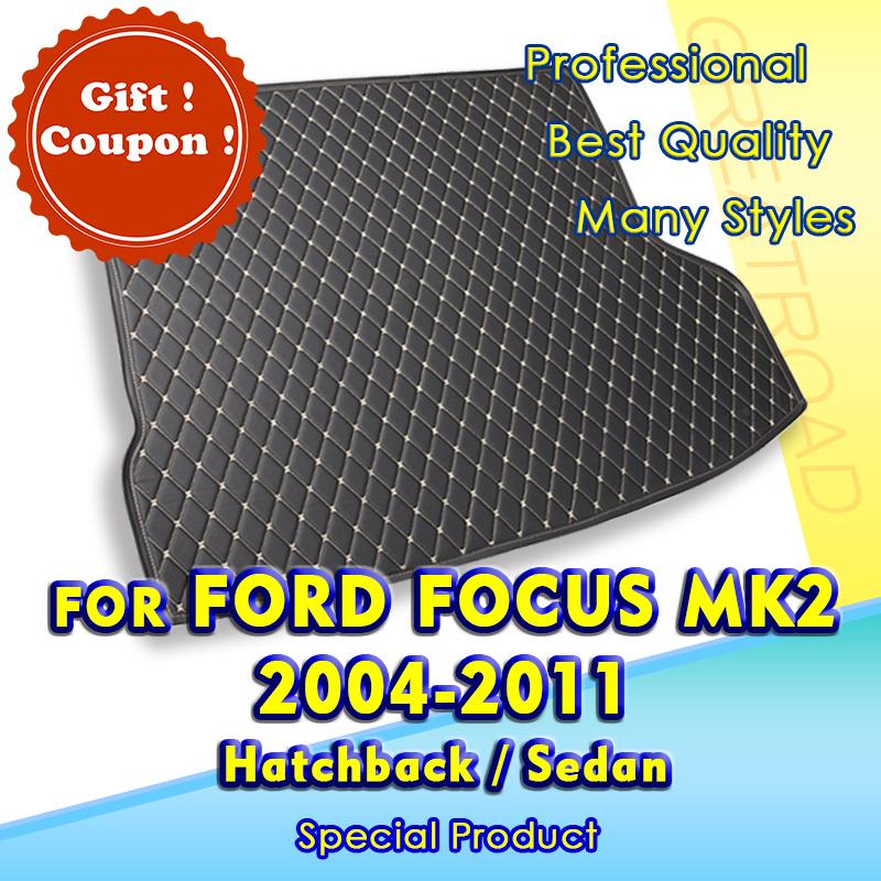 

Car Trunk Mat For Ford Focus MK2 2004 2005 2006 2007 2008 2009 2010 2011 2012 Cargo Liner Carpet Interior Accessories Black-Beige