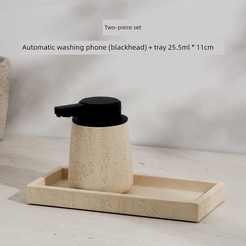 Cave Stone Automatic Hand Washing Machine Induction Foam Mobile Phone Sensor Hand-Washing Device Hand Sanitizer Automatic Sensor Yellow Blackhead Two-Piece Set