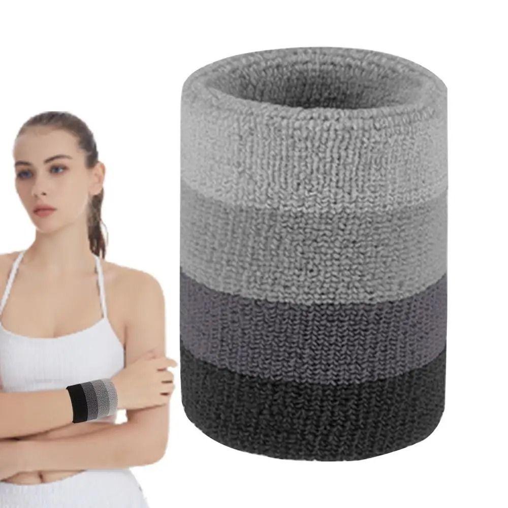 

2pcs/pair Colorful Tennis Wristband Polyester Fitness Wrist Brace Sports Accessories сірий