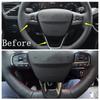 Steering Wheel Button Frame Cover Trim Fit For Ford Focus MK4  - 2025 / Fiesta MK8 2017 - 2025 Carbon Fiber Look Interior