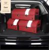 Leather Car Trunk Organizer: Foldable Interior Storage Box and Decorative Accessory.