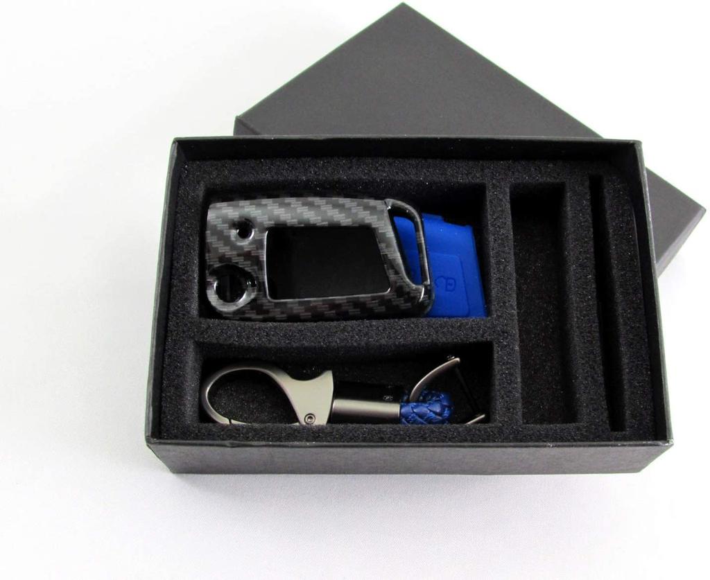 BRIGHTZ Carbon Fiber Smart Key Case for Golf VII Fits and PTVW Golfs (AUC) [KEY-CASE-008] (Blue) - AUCJZ, AUCPT, UC, CJZ, CPT, JZ, (Golf 7, VII)