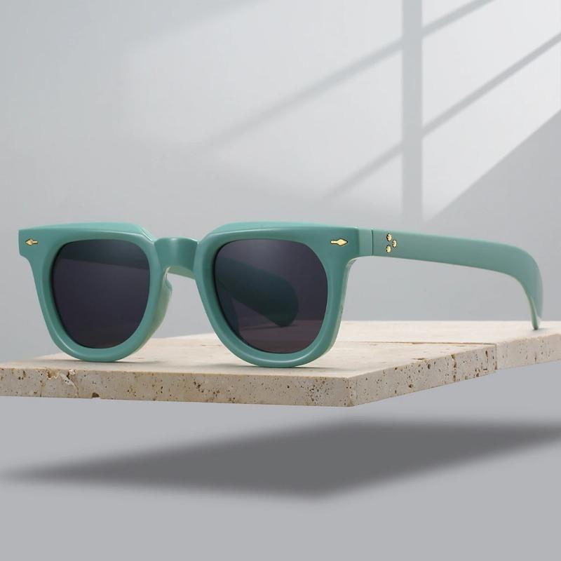 UV Protection Lightweight Comfortable Durable High Quality Retro Edgy Punk Trendy Square Shaped Male Sun Glasses