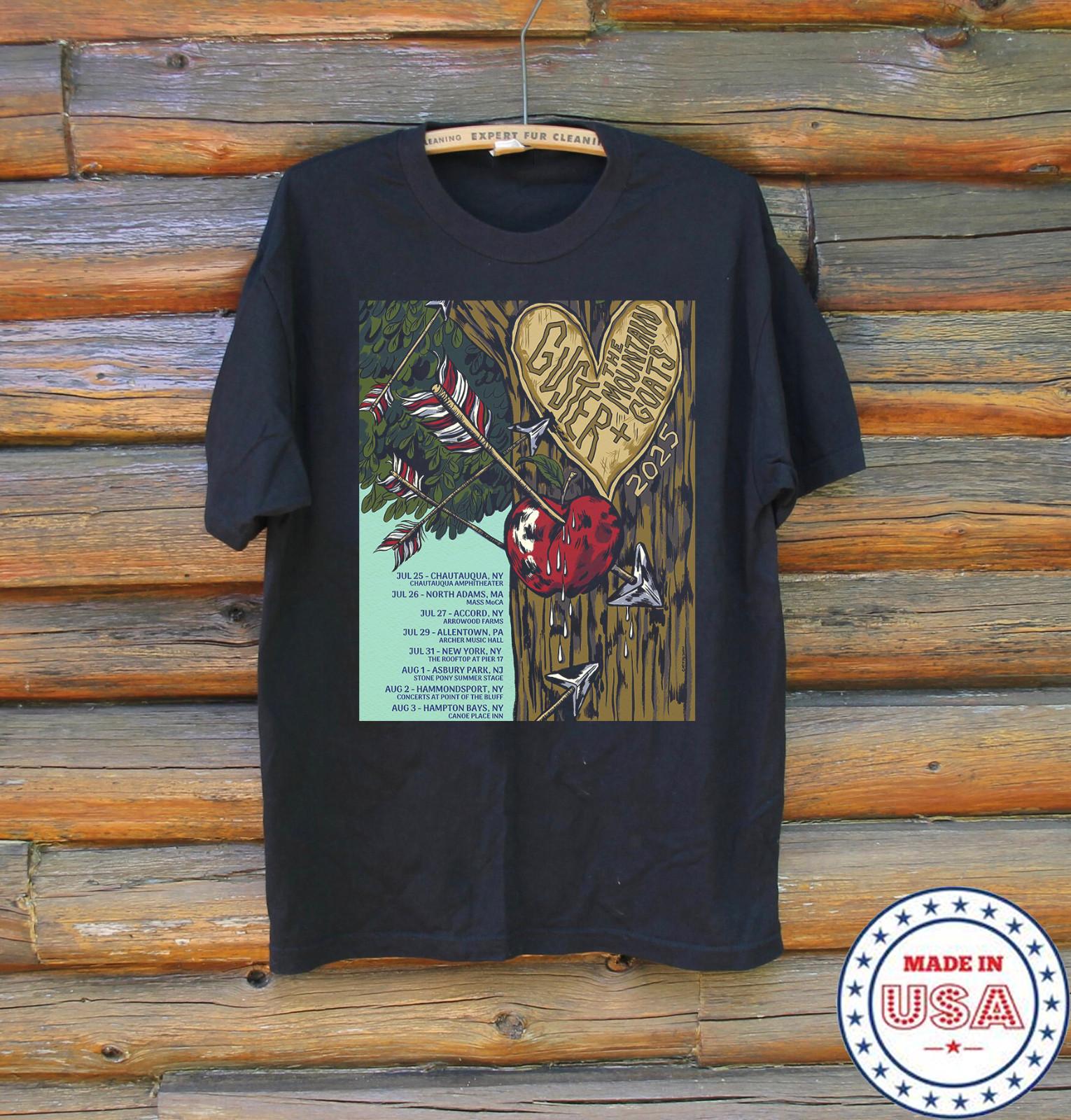 the Mountain Goats On Tour With Guster T Shirt Full Size S-5XL XXL