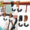 Baby Stroller Hook PU Leathers Baby Stroller Hook Baby Stroller Accessories Buggy Clips Hooks for Hanging Diaper Bags