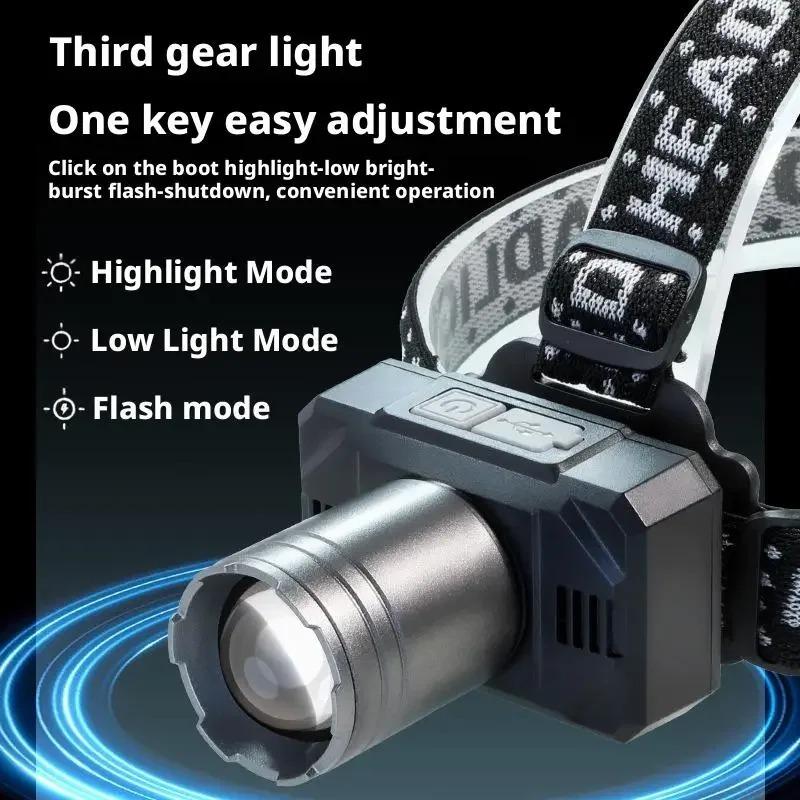 1pc Headlight ,LED Headlamp & Super Bright Head Lamp , Ultra-Lightweight Head Light for Camping, Fishin