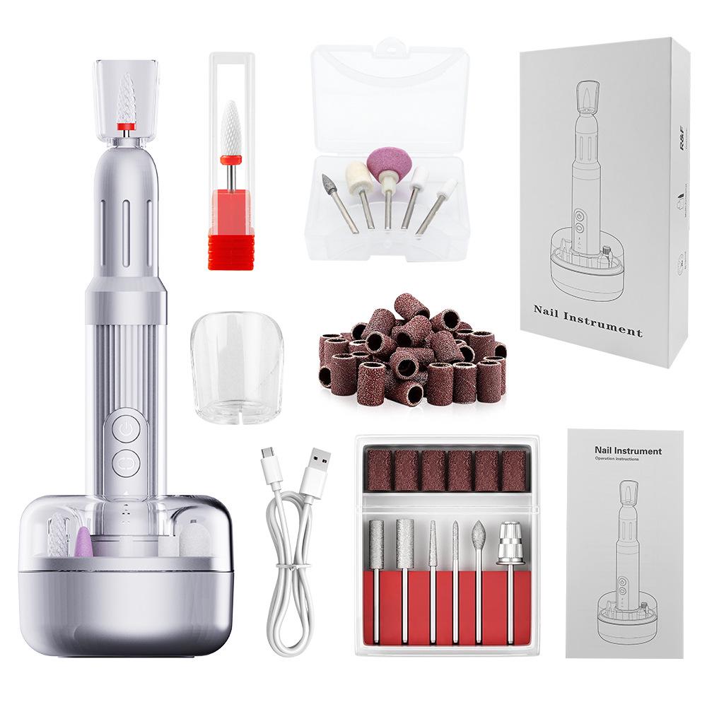 Professional Electric Nail Grinder for Gel Polish Removal: Portable Nail File & Buffer Machine