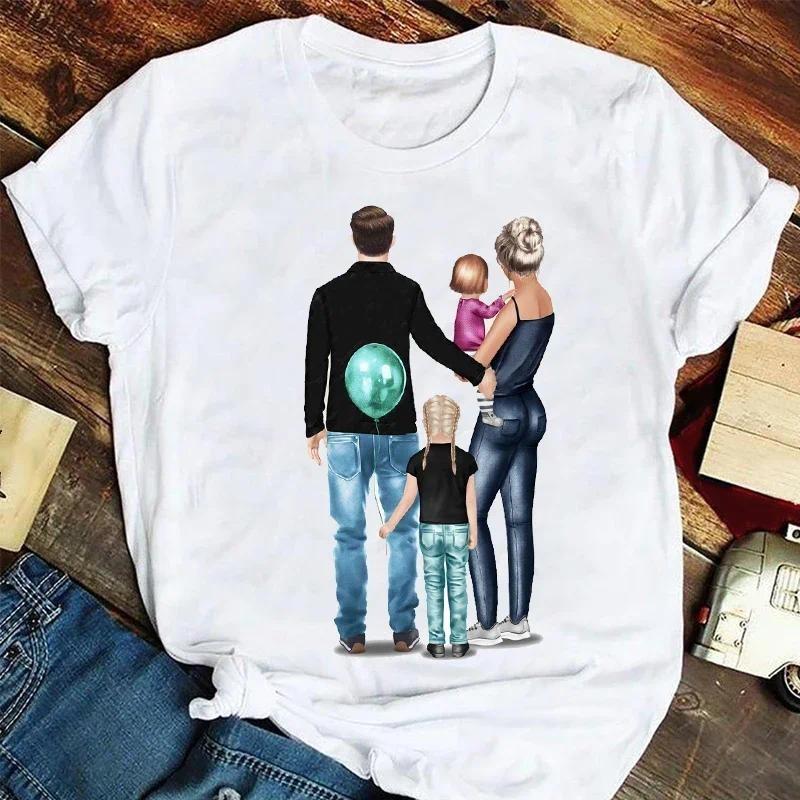 Mother Fashion Clothes Stylish T Tshirt Top Lady Print Girl Tee T-Shirt T-shirts Women Cartoon Leopard Letter Trend Mama Mom