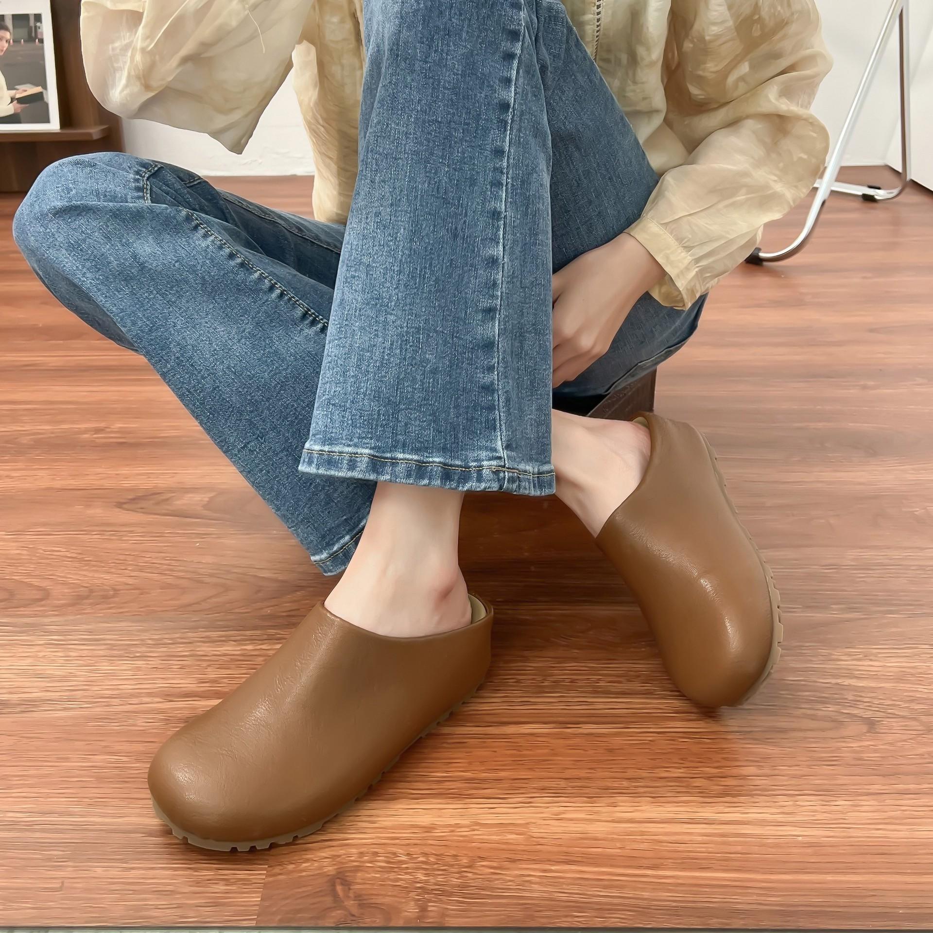 

2025 Корейская версия тапочек Boken для женщин, толстоподошвенные с внутренней высотой, с закрытым носком, крутые тапочки для женщин, для повседневного стиля, темпераментные женщины 35