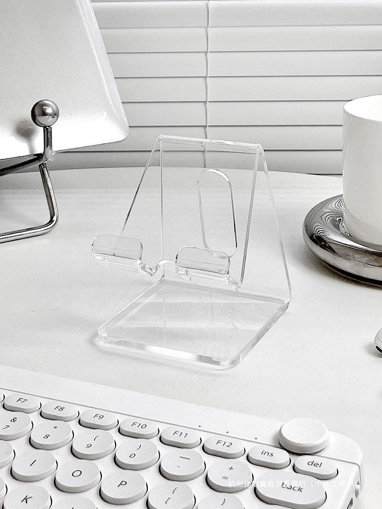 Acrylic Transparent Phone & Tablet Stand: Minimalist Student Dormitory & Office Desktop Holder.