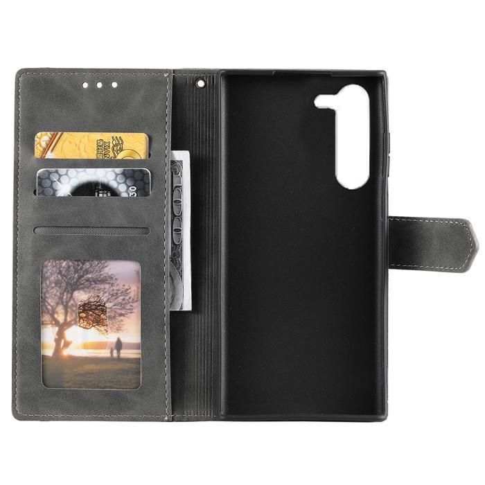Étui portefeuille pour Samsung Galaxy A16 (4G &amp; 5G) - Coque rabat - Support intégré - Noir