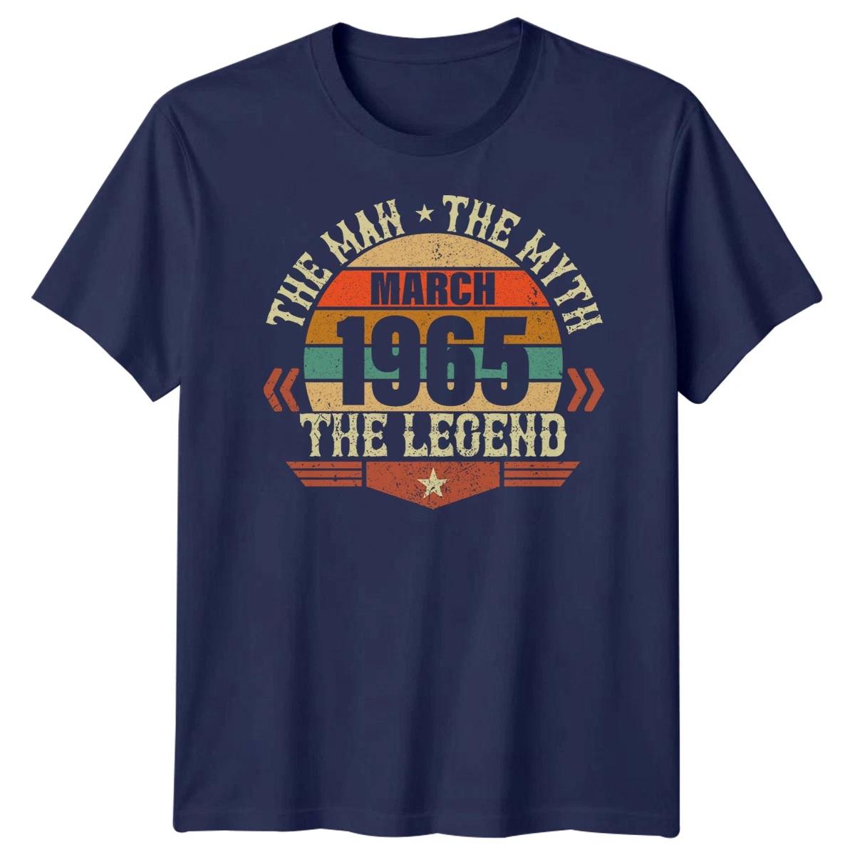 The Man The Myth March 1965 The Legend 61st Birthday Mens T-Shirt M
