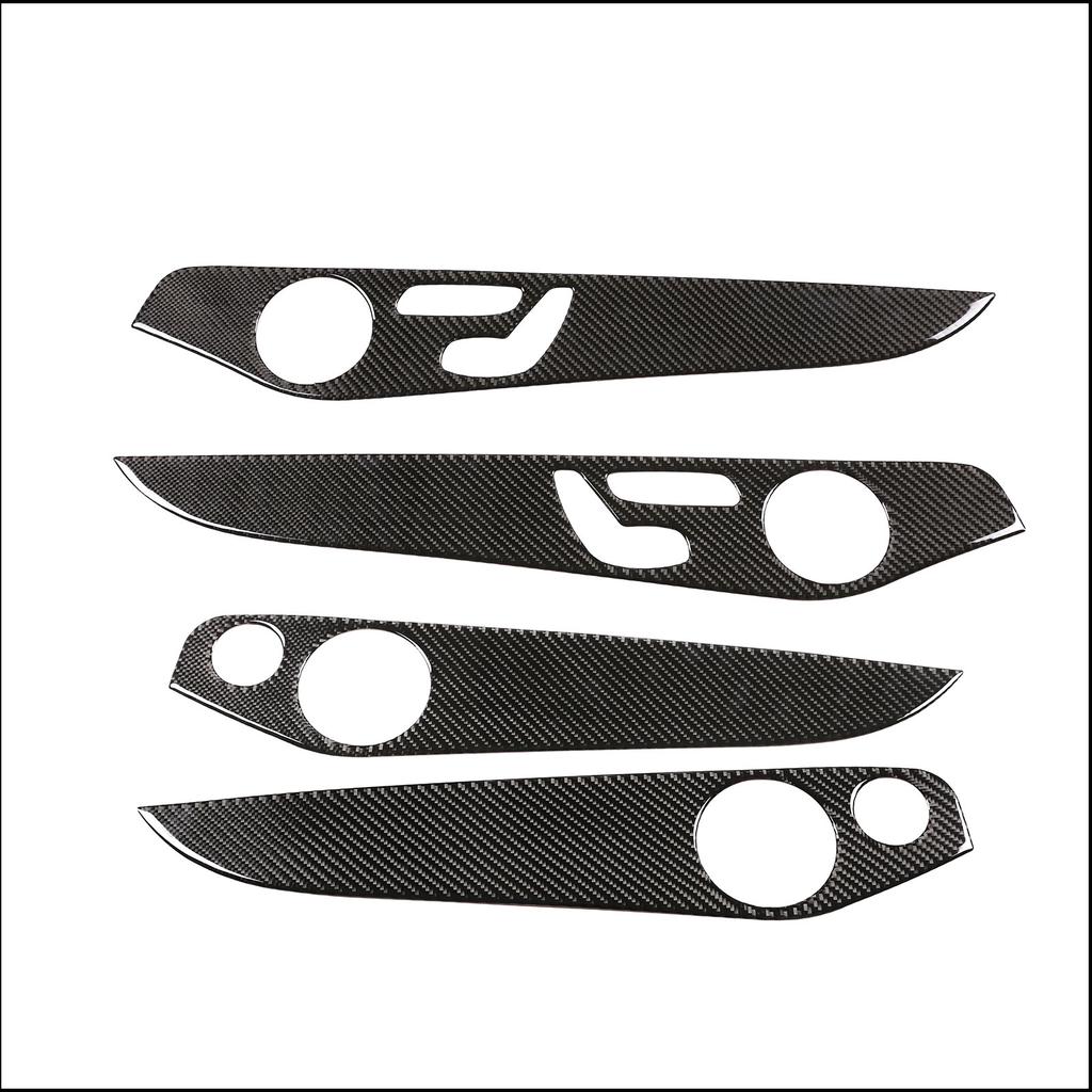 For Mercedes-Benz C-Class GLC W205 C180 2014-2020 Car Interior Doors Decoration Panel Cover Trim Soft Carbon Fiber Accessories
