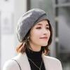 1 Pcs Internet Celebrity Versatile Thousand Bird Grid Beret Korean Edition Female Trendy British Bud Painter Hat Winter