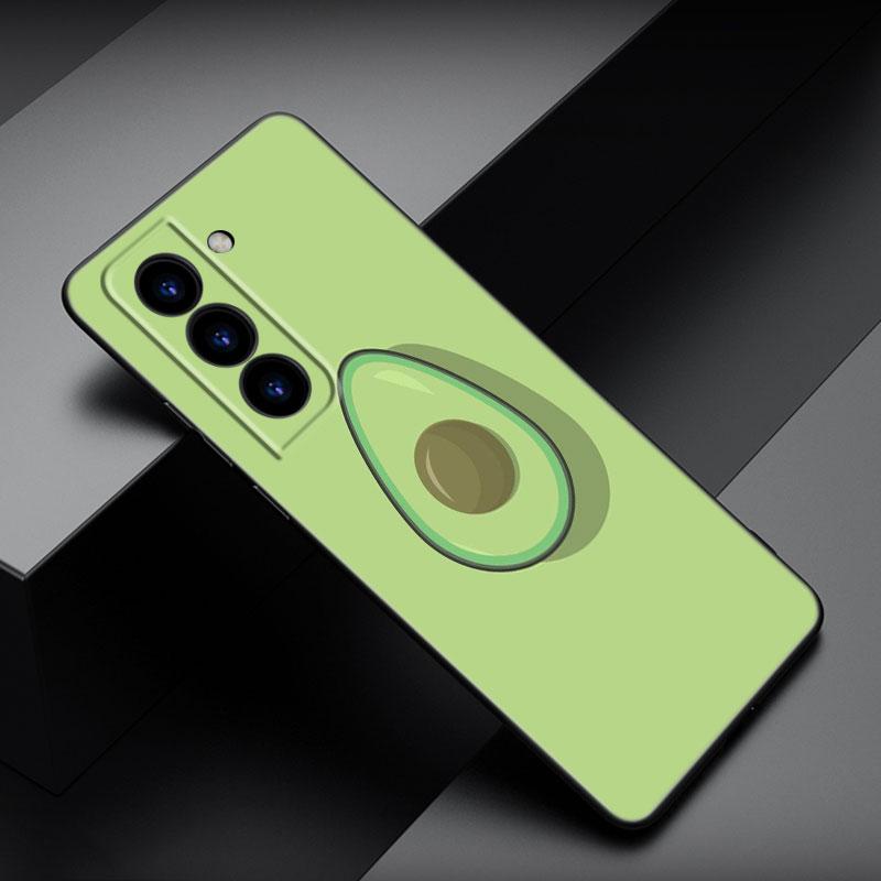 Husă de telefon drăguță din desene animate estetică avocado pentru Samsung Galaxy S22 Pro S21 S20 FE Ultra S10 Lite S10 S10E S9 S8 Plus husă neagră