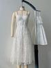 Summer Strapless Embroidered Lace Evening Gown - Sexy European & American Style