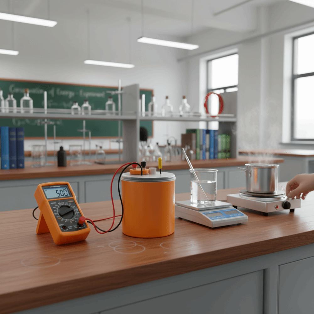 Specific Heat Measurement Calorimeter PVC Double Wall Electric Heat Equivalent Heat Measurement Equipment Accurate Measurement