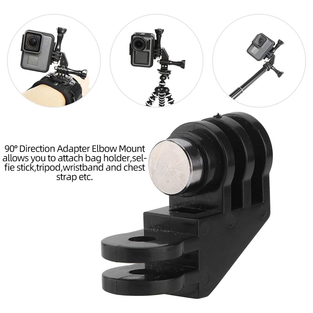 90° Vertical Adapter Tripod Mount for GoPro Hero 13 12 11 10 9 Insta360 SJCAM SJ4000 AKASO DJI OSMO Action Camera Accessories