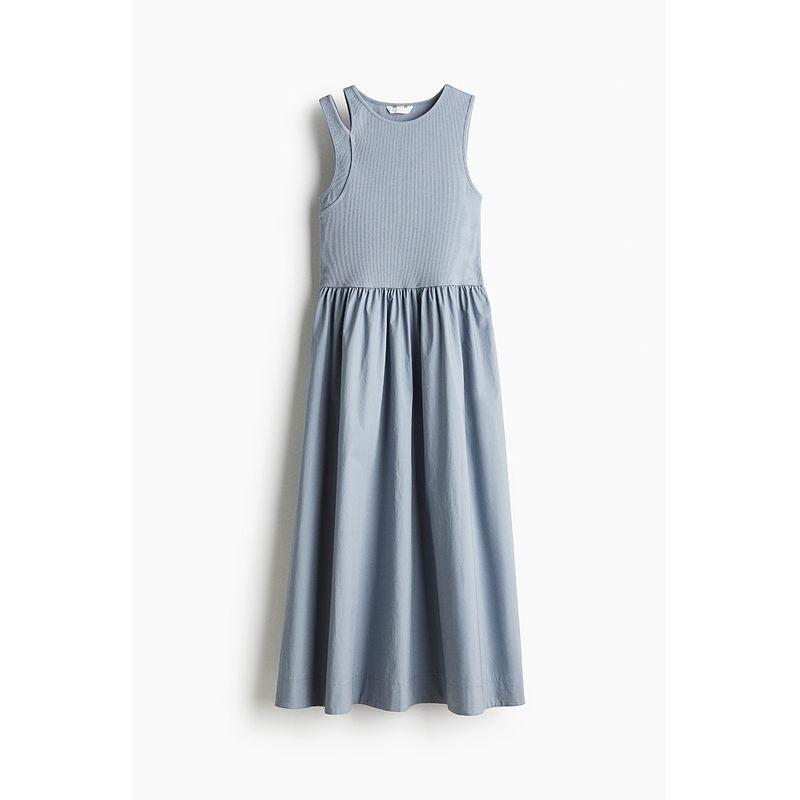 

HM Women s Vest Camisole Dress 2025 Summer New Arrival Horn Skirt Silm Dress 1287797 Gray Blue 175/116