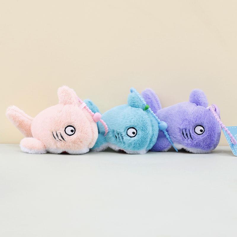 Adorable Shark Plush Keychain Cute Cartoon Shark Stuffed Toy Bag Charm Machine Doll