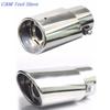 1pc Chrome Trim Modified Car Liner Pipe Stainless Steel Car Exhaust Muffler Tip Pipe  Exhaust System