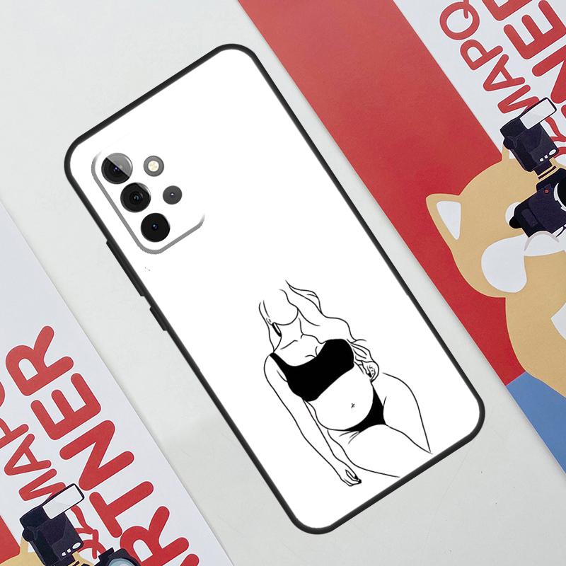 Woman Body Line Art Case For Samsung Galaxy A34 A54 A14 A56 A36 A16 A06 A13 A53 A12 A22 A32 A52 A35 A17 A15 A55
