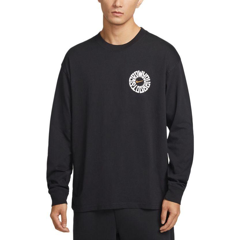 Nike T Shirts Men's Black Crew Neck Moderate IH4134-010