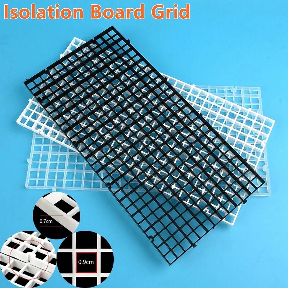 1Pcs Multifunctional Isolation Grid Board Plastic 30x30cm Undergravel Bottom Plate Tray Black White Seperator Divider Board Net