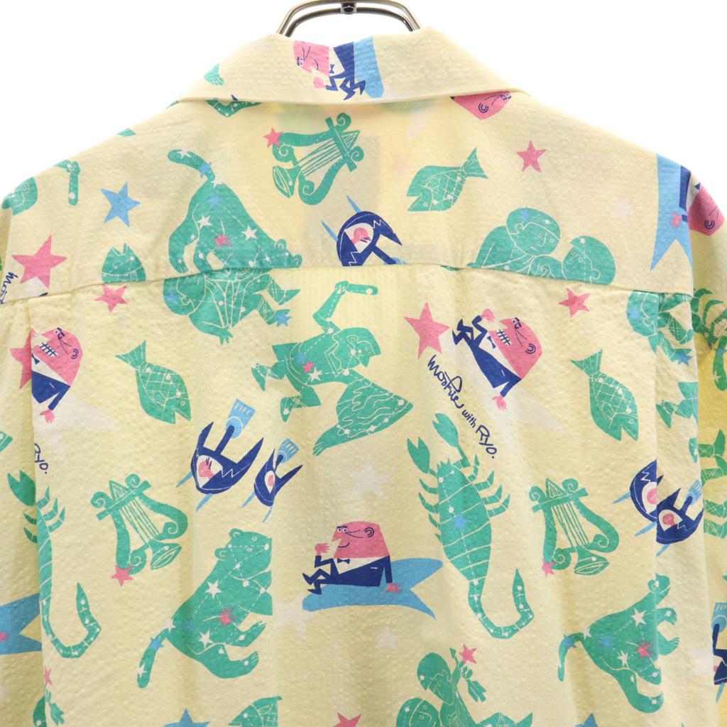 SUN SURF Designed by Ryohei Yanagihara, made in Japan Uncle Tris Short sleeve Seersucker Aloha shirt Men's Used