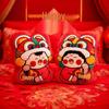 Red Festive Wedding Dolls - Bed-Pressing Cushion Gift for Newlyweds Decoration
