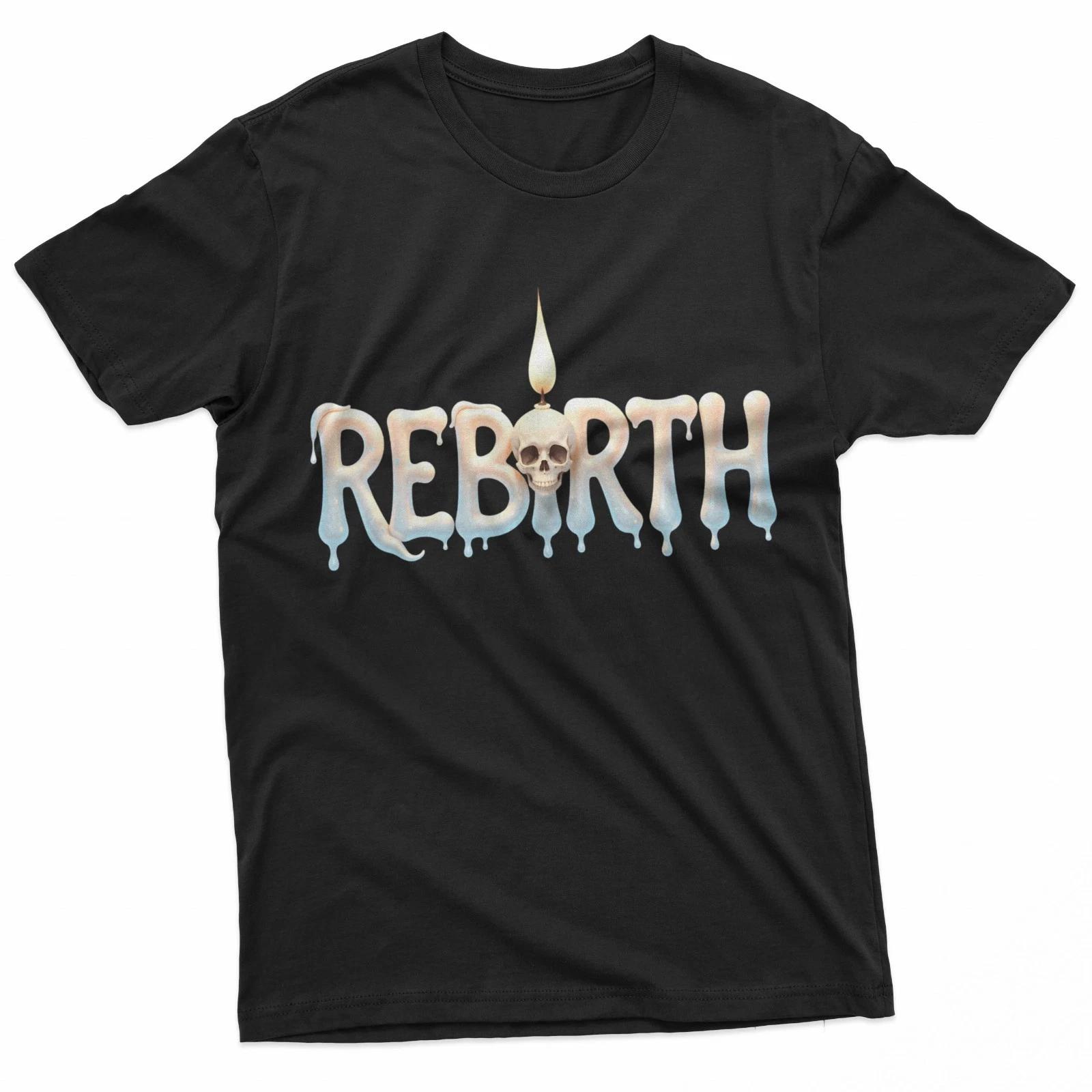 

Rebirth Melting Candle Text Inspirational Graphic Tee T-Shirt 4XL