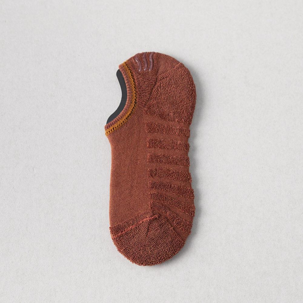 

Мужские модные носки-след из хлопка для спорта, впитывающие пот, дышащие, силиконовые, противоскользящие, невидимые, большого размера 41-45 1 pair сплав оранжевый