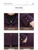 Plus Size Velvet Winter Coat for Middle-Aged Women - Long Sleeve Fashionable Loose Fit