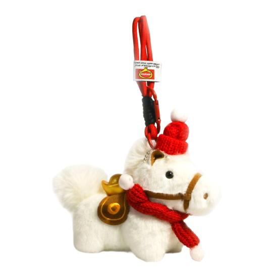 Yousheng Plush Horse Keychain Car Interior Charm Handcrafted Zodiac 2026 Year of The Horse Pendant Bag Charm Lucky New Year Mascot Prosperity Gift