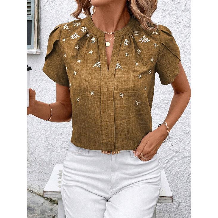 

Новая женская рубашка с принтом в стиле ретро для путешествий, повседневная, весна и лето, дышащая, крутая, сексуальная, повседневная, с короткими рукавами, футболка для свиданий, топ XL хаки