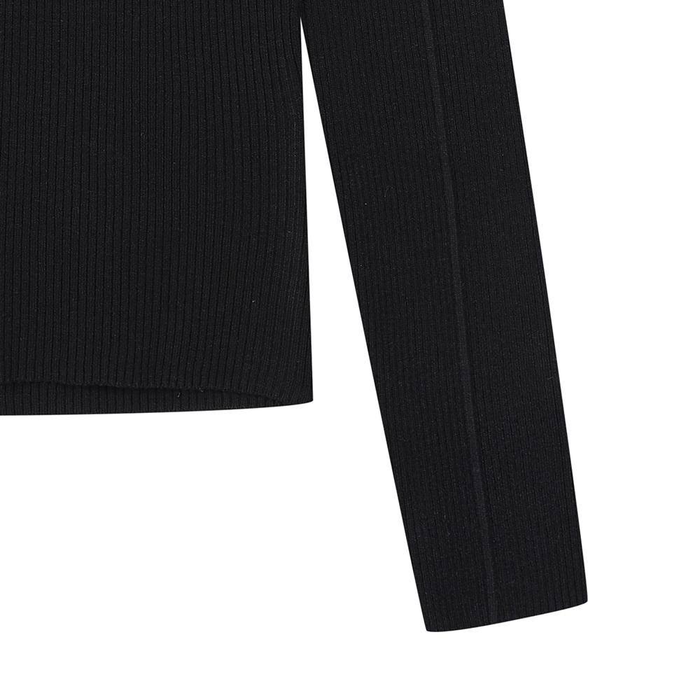 LAP Square Neck Slit Slim Knit Ar3Kh862