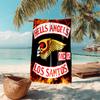 Gang Motorcycle enthusiasts Hells Angels Motorcycle Club beach towel outdoor camping vacation swimming beach towel outdoor absorbent bath towel Y8