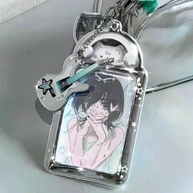 Sac Porte-Photocarte Kawaii 3 Pouces Pendentif Cadre Photo Support d'Affichage Photo Porte-Carte Porte-Clés Étudiant Pour Sac