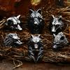 Beier Neues Design Vintage Cool Nordisch Wikinger Wolf Ring Mit Geschäft Hohe Qualität Edelstahl Tier Ring Für Männer Modeschmuck