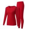 HLA Women's Festive Red Pure Cotton Thermal Base Layer Set