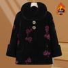 Velvet Grandma-Style Winter Coat for Women, Extra Warm & Thick, Ages 40-60