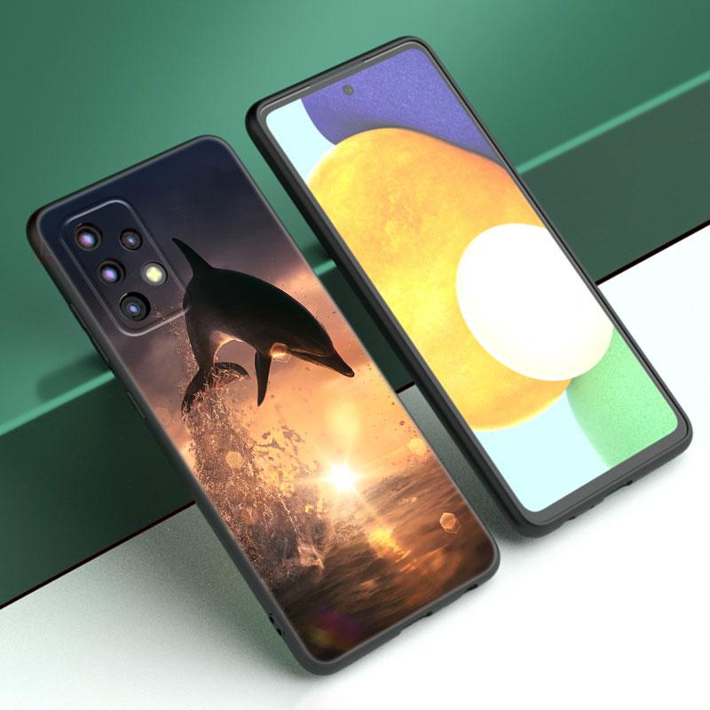Animal Dolphin Phone Case For Samsung A13 A22 A24 A32 4G A23 A25 A34 A35 A52S A53 A54 A55 A73 5G A12 A14 A15 A31 A33 A50 A51 A72