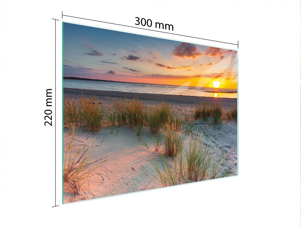 SZKLANA DESKA DO KROEJNIA 30x22 PLAŻA