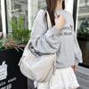 Casual Nylon Hobos Crescent Crossbody Bag for Women Solid Color Trendy Single Shoulder Bag Large Capacity Simple Dumpling Bag
