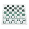 Checkers Set Educational Portable Foldable PU Lther Board Draughts Board Game for Children Adults