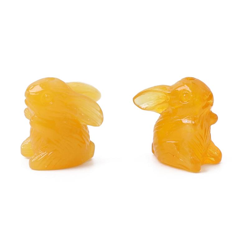 

Смола с прямым отверстием, двухцветный синтетический милый маленький кролик, бусины, подвески, подвески для ювелирных изделий, DIY ожерелье, браслет, аксессуары 16x14mm 2pcs жёлтый